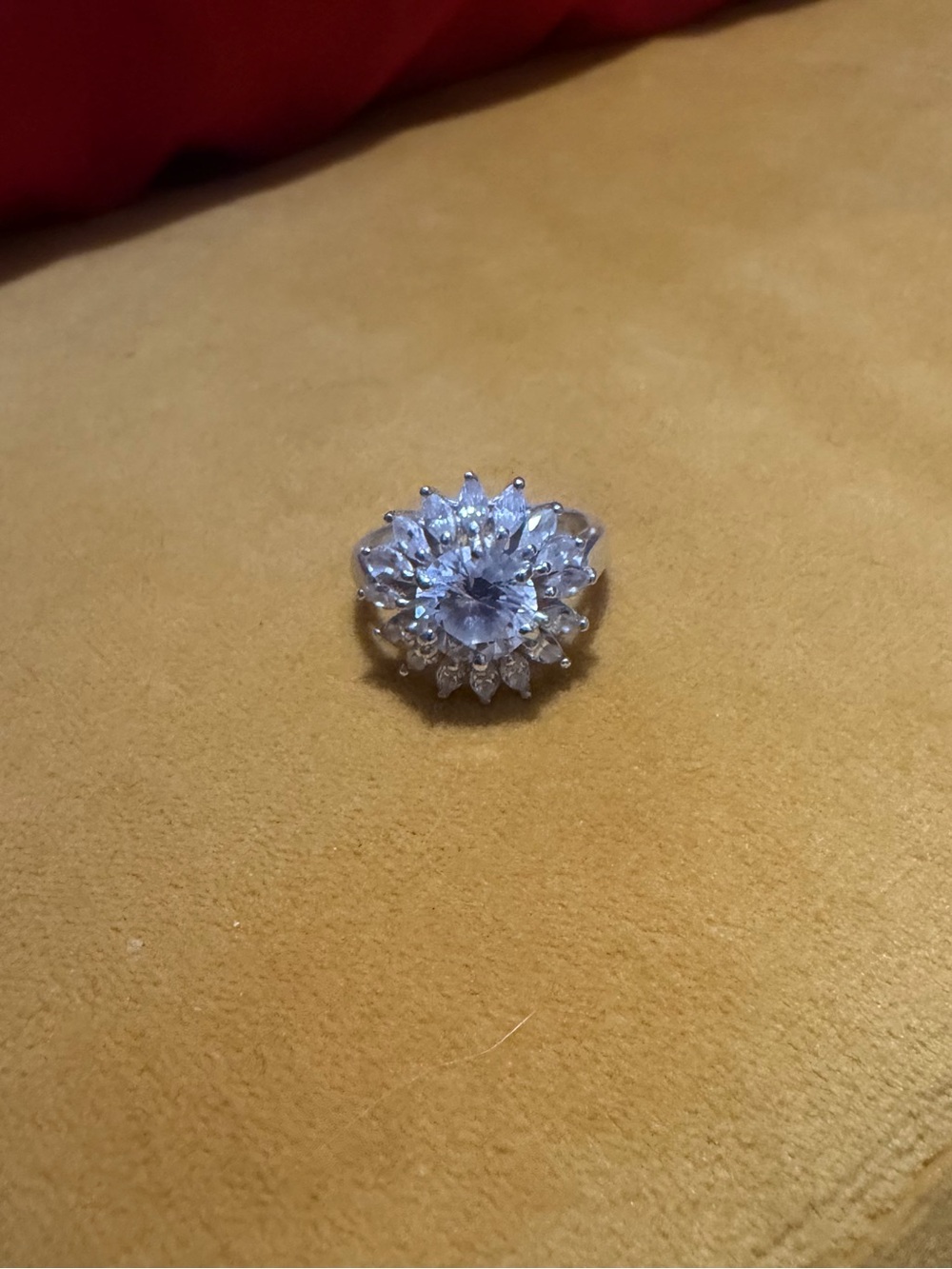 STERLING SILVER starburst ring